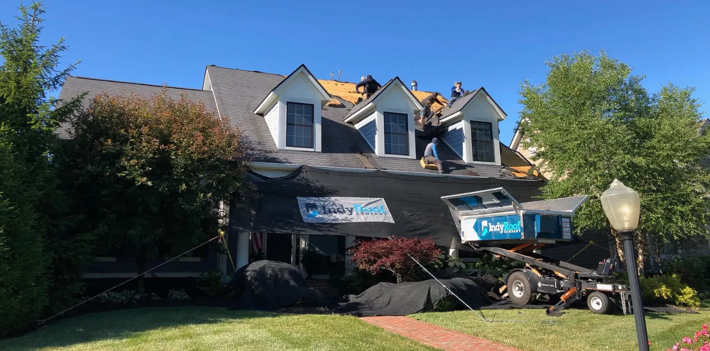 Commercial roof inspection documented in Fairland
